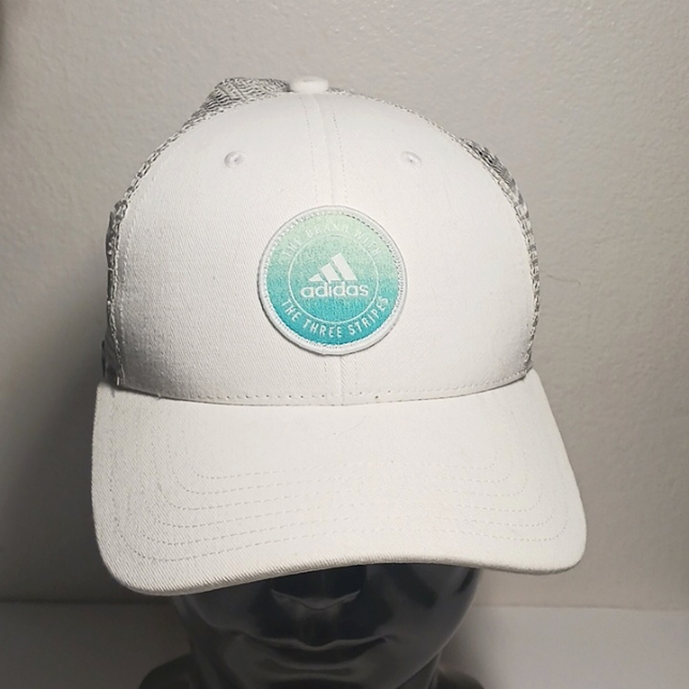 Adidas Women's Notion Front Patch Climalite Snapback Mesh Trucker Cap Hat White